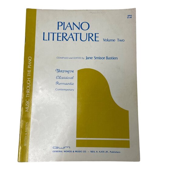 Piano Literature Sheet Music Volume Two Jane Smisor Bastien 1966 Vintage u - Picture 1 of 10